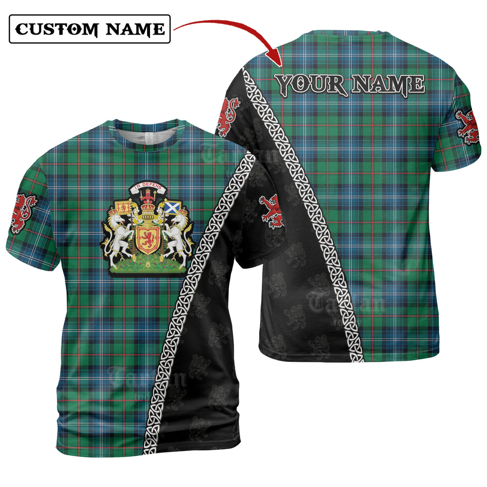 Urquhart Ancient Tartan Shirt with Scotland Coat of Arms & Custom Name CZ32