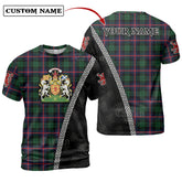 Urquhart Modern Tartan Shirt with Scotland Coat of Arms & Custom Name UT67