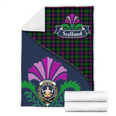 Clan Urquhart Tartan Crest Premium Blanket Thistle Style QT90 Clan Urquhart Tartan Today