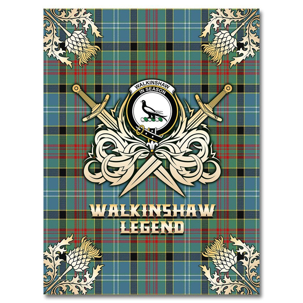 Clan Walkinshaw Tartan Gold Courage Symbol Blanket YA29 Clan Shaw Tartan Today