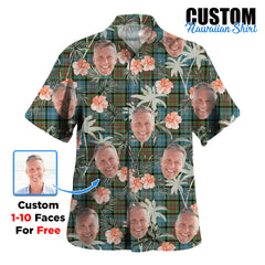Clan Walkinshaw Tartan Custom Face Hawaiian Shirt – Unisex Gift for Family Members, Summer Party LP36 Walkinshaw Tartan Tartan Hawaii Shirt