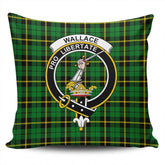 Clan Wallace Hunting - Green Tartan Crest Pillow Cover PA35 Clan Wallace Tartan Today
