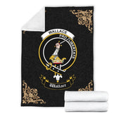 Clan Wallace Crest Tartan Premium Blanket Black UU97 Clan Wallace Tartan Today
