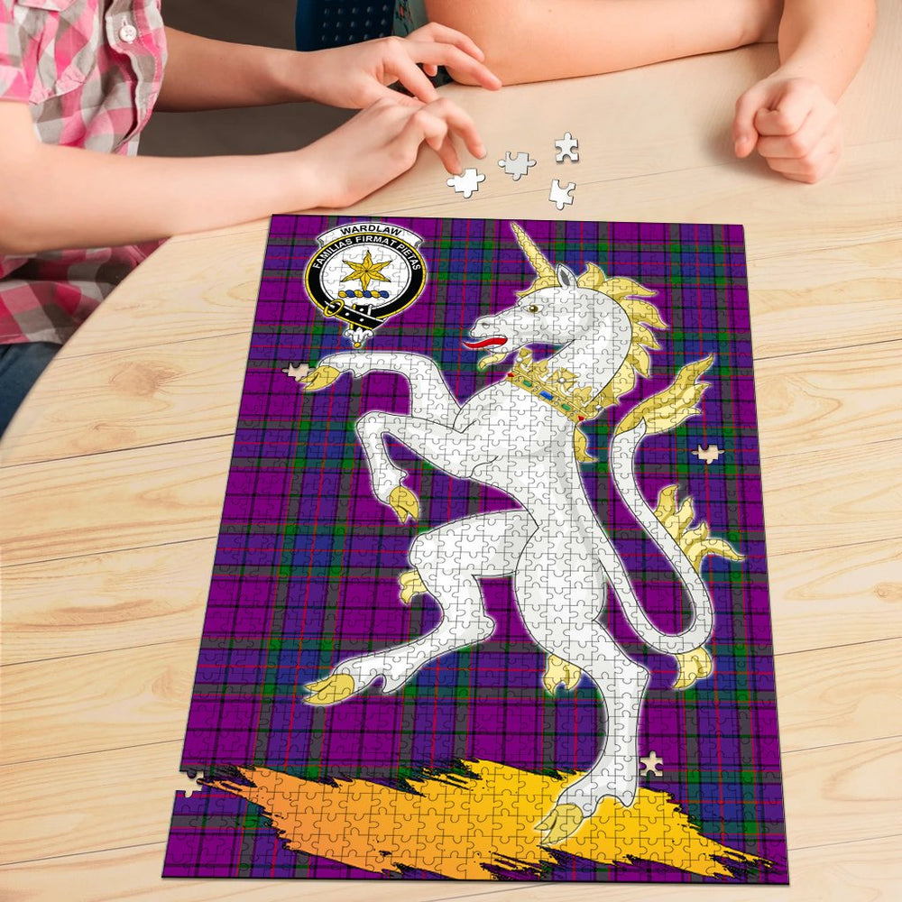 Clan Wardlaw Modern Tartan Crest Unicorn Scotland Jigsaw Puzzles Gift For Family ND19 Clan Wardlaw Tartan Today
