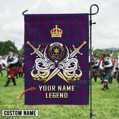 Personalized Custom Name Clan Wardlaw Tartan Garden Flag with Clan Crest and the Golden Sword of Courageous Legacy DS98 - Wardlaw Tartan Design, Scottish Heritage Gift