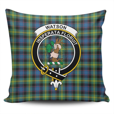 Clan Watson Ancient Tartan Crest Pillow Cover