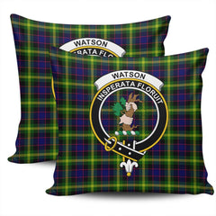 Clan Watson Modern Tartan Crest Pillow Cover EL51 Clan Watson Tartan Today