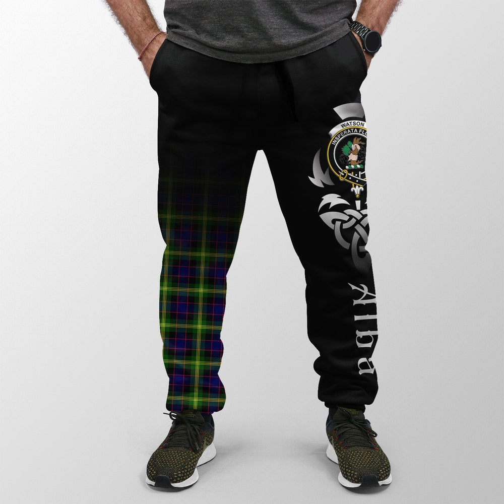 Clan Watson Modern Tartan Crest Jogger Sweatpants Alba Celtic Style SB38 Clan Watson Tartan Today
