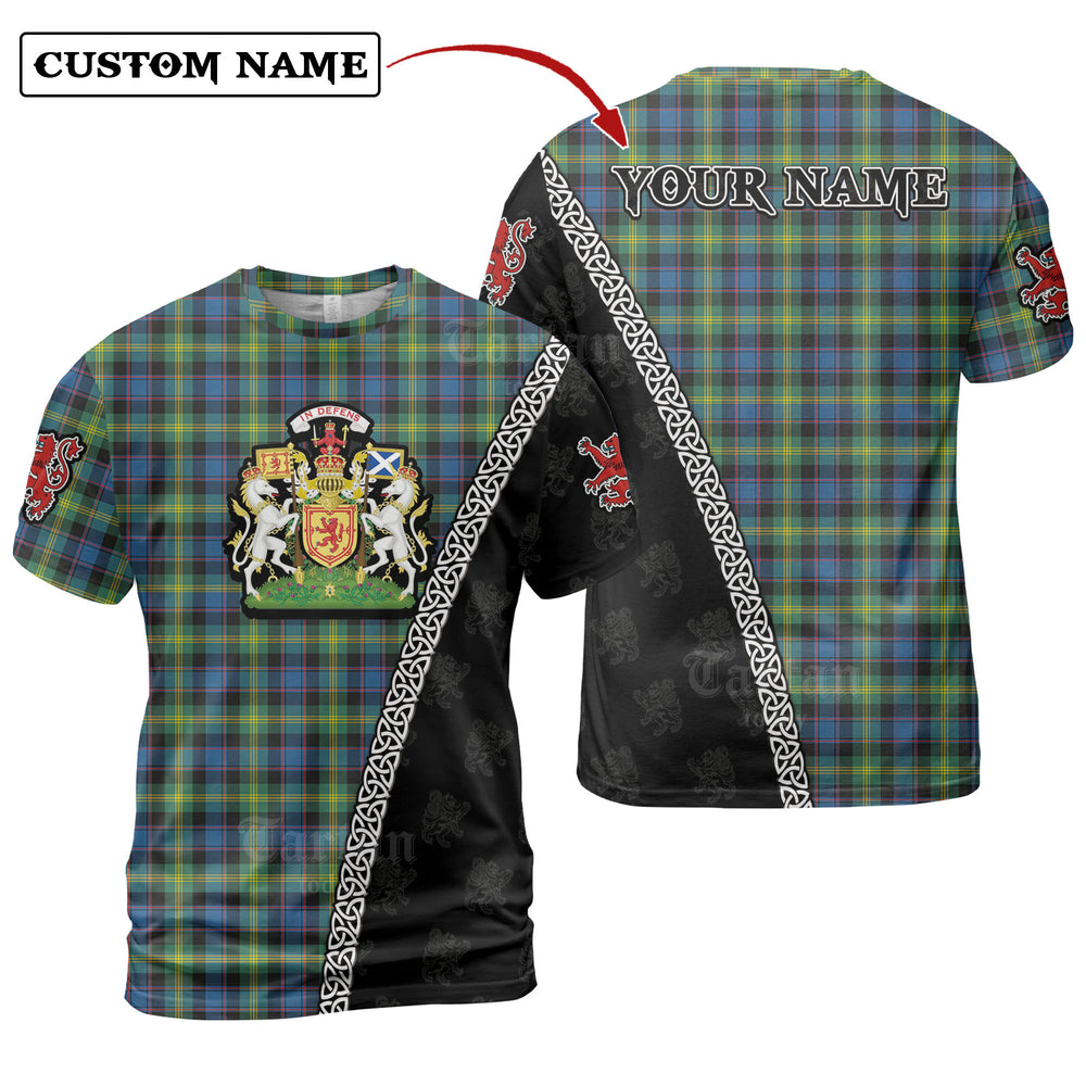 Watson Ancient Tartan Shirt with Scotland Coat of Arms & Custom Name EE24