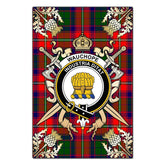 Clan Wauchope Tartan Crest Black Garden Flag - Gold Thistle NY97 Clan Wauchope Tartan Today
