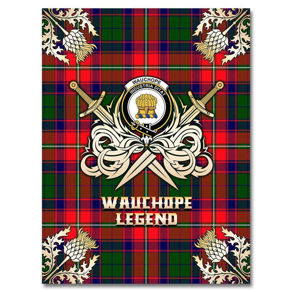 Clan Wauchope Tartan Gold Courage Symbol Blanket YA79 Clan Wauchope Tartan Today