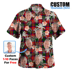 Clan Wauchope Tartan Custom Face Hawaiian Shirt – Unisex Gift for Family Members, Summer Party HI25 Wauchope Tartan Tartan Hawaii Shirt