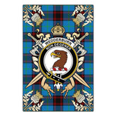Clan Wedderburn Tartan Crest Black Garden Flag  - Gold Thistle  CY98 Clan Wedderburn Tartan Today