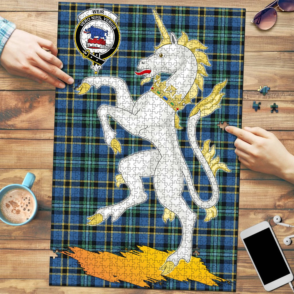 Clan Weir Ancient Tartan Crest Unicorn Scotland Jigsaw Puzzles Gift For Family ME59 Clan Weir Tartan Today