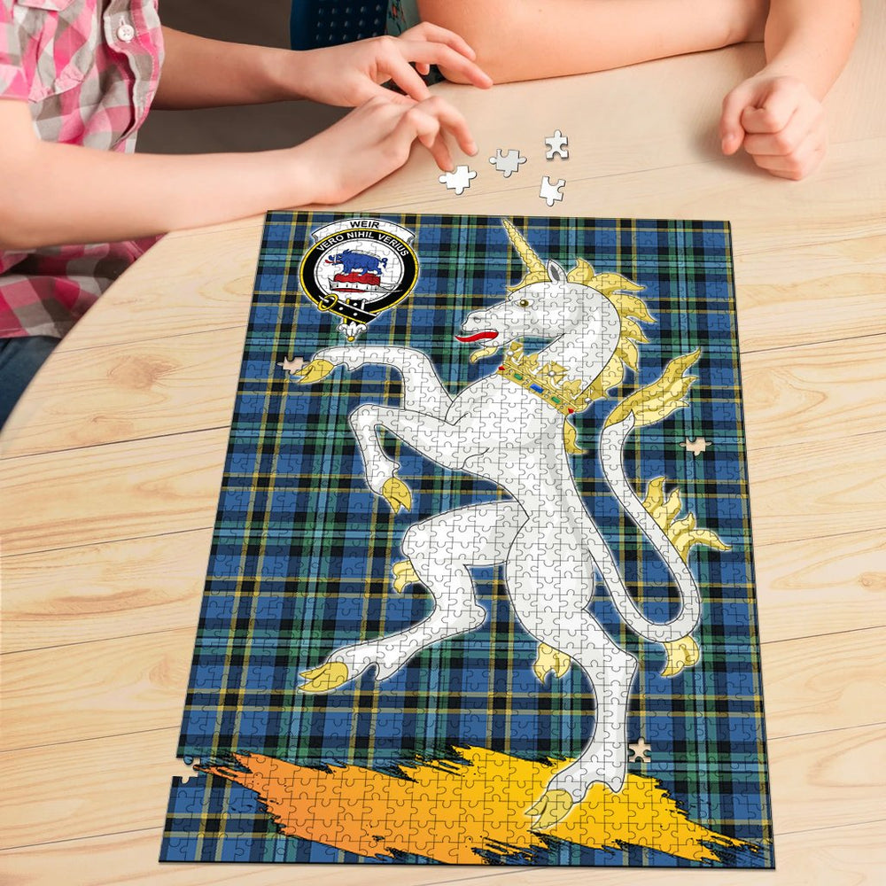Clan Weir Ancient Tartan Crest Unicorn Scotland Jigsaw Puzzles Gift For Family ME59 Clan Weir Tartan Today