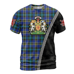 Personalized Clan Weir Modern Tartan Shirt with Scotland Coat of Arms & Custom Name IQ10