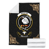 Clan Wemyss Crest Tartan Premium Blanket Black EA75 Clan Wemyss Tartan Today