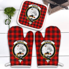 Clan Wemyss Modern Tartan Crest Oven Mitt And Pot Holder (2 Oven Mitts + 1 Pot Holder) VD19 Clan Wemyss Tartan Today