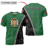 Wexford County Tartan Shirt with Scotland Coat of Arms & Custom Name DZ58