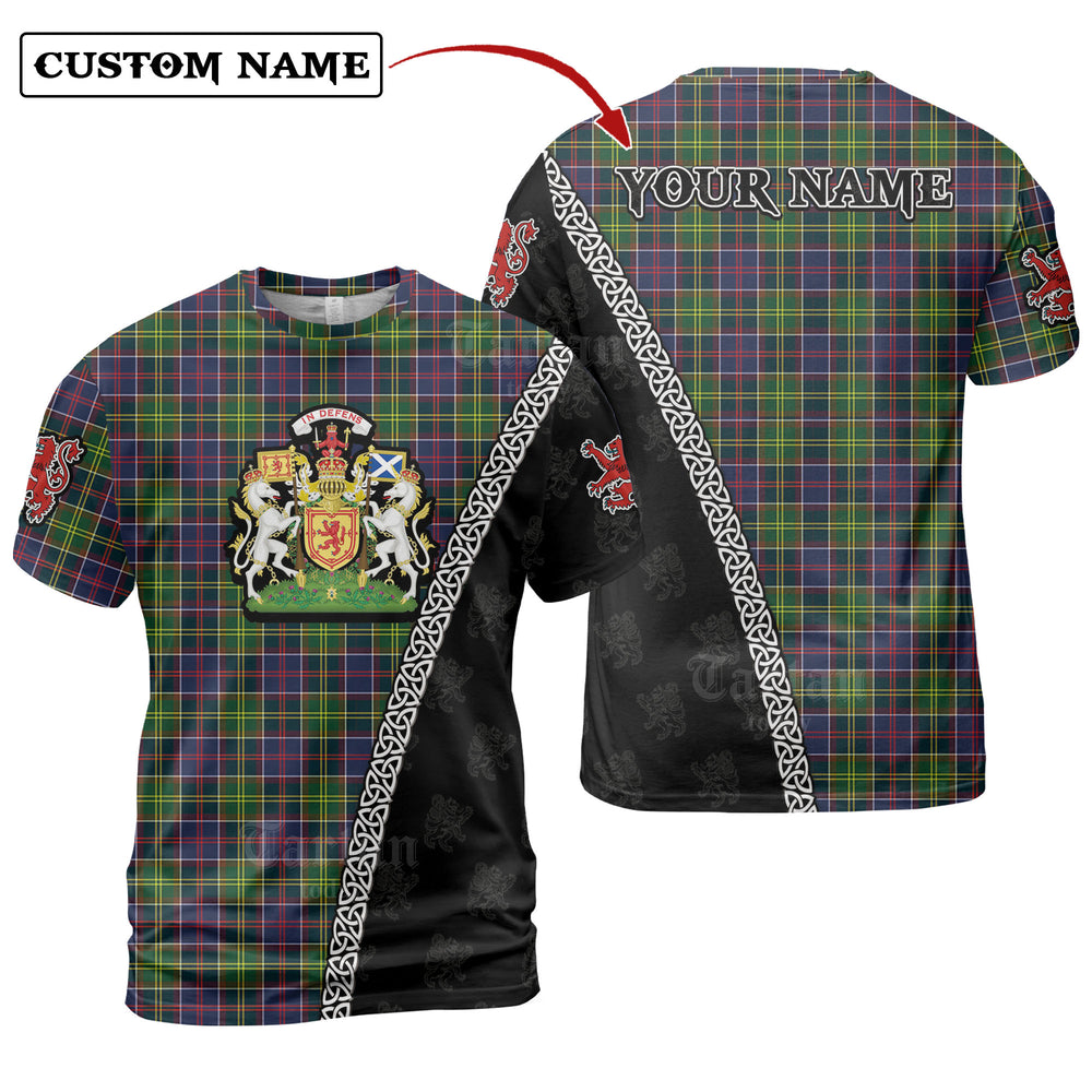 Whitefoord Tartan Shirt with Scotland Coat of Arms & Custom Name UH89