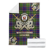 Clan Whitefoord Modern Tartan Gold Courage Symbol Blanket WZ13 Clan Whitefoord Tartan Today