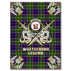 Clan Whitefoord Modern Tartan Gold Courage Symbol Blanket WZ13 Clan Whitefoord Tartan Today