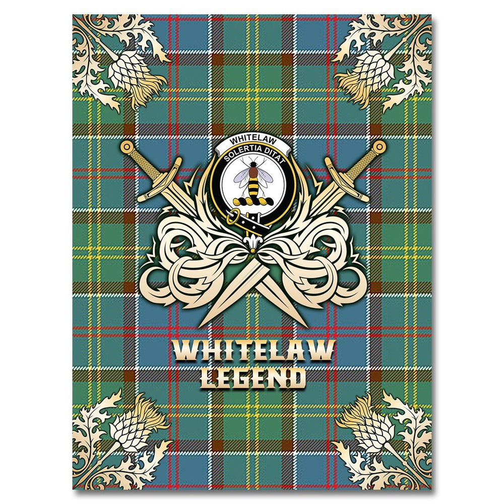Clan Whitelaw Tartan Gold Courage Symbol Blanket BE13 Clan Whitelaw Tartan Today