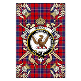 Clan Wishart Dress Tartan Crest Black Garden Flag - Gold Thistle OA27 Clan Wishart Tartan Today