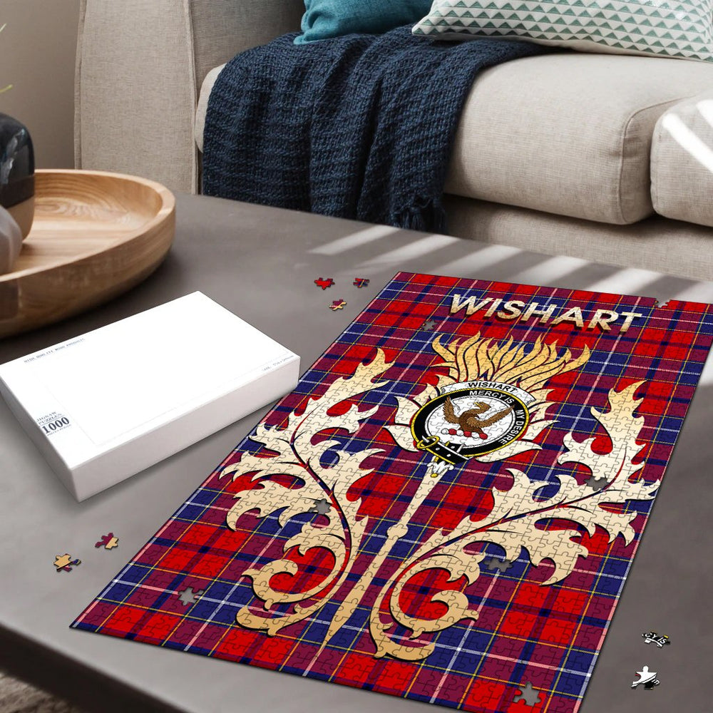 Clan Wishart Dress Tartan Crest Thistle Jigsaw Puzzles Gift For Family MJ98 Clan Wishart Tartan Today