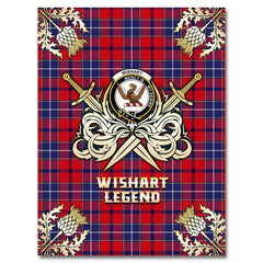 Clan Wishart Dress Tartan Gold Courage Symbol Blanket MU62 Clan Wishart Tartan Today