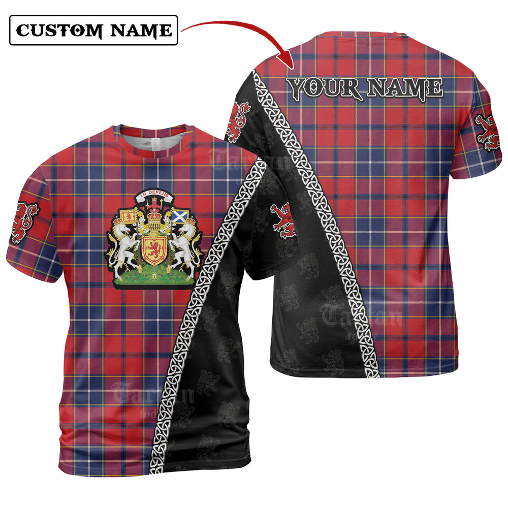 Wishart Dress Tartan Shirt with Scotland Coat of Arms & Custom Name CL64