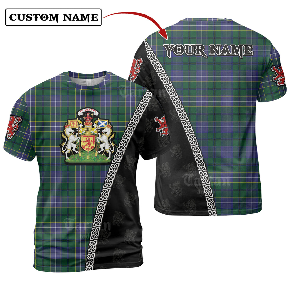Wishart Hunting Tartan Shirt with Scotland Coat of Arms & Custom Name RY64