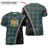 Wishart Hunting Tartan Shirt with Scotland Coat of Arms & Custom Name RY64