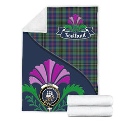Clan Wood Tartan Crest Premium Blanket Thistle Style ET36 Clan Wood Tartan Today