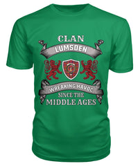 Clan Lumsden Family Tartan 2D T-shirt KJ66 Lumsden Tartan Clan Tartan T-Shirt Green Apple S Lumsden Tartan Clan