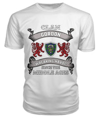 Clan Gordon Family Tartan 2D T-shirt HK92 Gordon Tartan Clan Tartan T-Shirt White S Gordon Tartan Clan