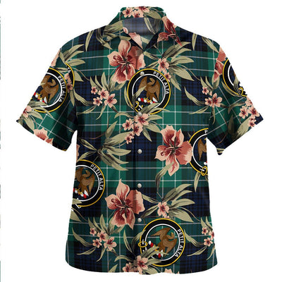 Abercrombie Modern Tartan Clan Crest Badge Aloha Hawaiian Shirt Tropical Old Style EL55