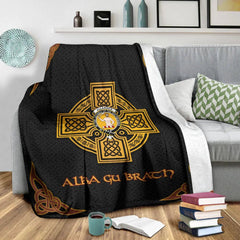 Allardice Clan Crest Premium Blanket Black Celtic Cross Style MI73 Clan Ross Tartan Today