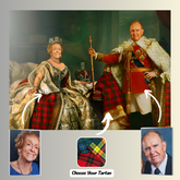 Royalty Couple Personalized Portrait from Your Photo, Custom Tartan. Custom Canvas Wall Art  Tartan Today