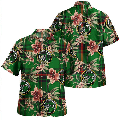 Anstruther Tartan Clan Crest Badge Aloha Hawaiian Shirt Tropical Old Style NC17