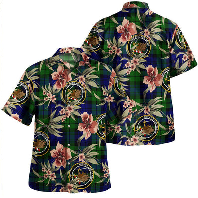 Bannatyne Tartan Clan Crest Badge Aloha Hawaiian Shirt Tropical Old Style YU50