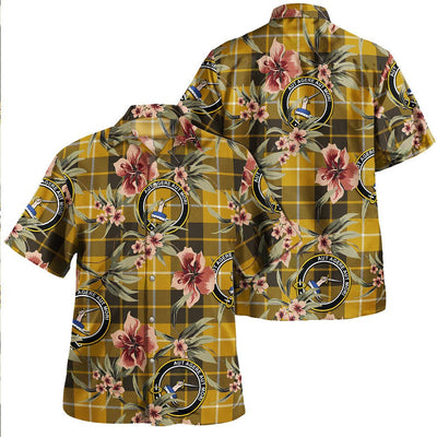 Barclay Dress Weathered Tartan Clan Crest Badge Aloha Hawaiian Shirt Tropical Old Style ZX14