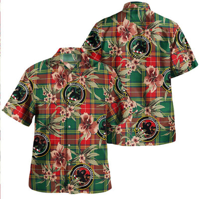 Baxter Modern Tartan Clan Crest Badge Aloha Hawaiian Shirt Tropical Old Style JB41