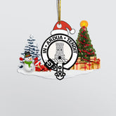 Clan Malcolm II Crest Tartan Acrylic Christmas Ornament ZD53 Malcolm II Tartan Tartan Christmas