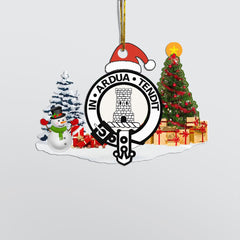 Clan Malcolm II Crest Tartan Acrylic Christmas Ornament ZD53 Malcolm II Tartan Tartan Christmas