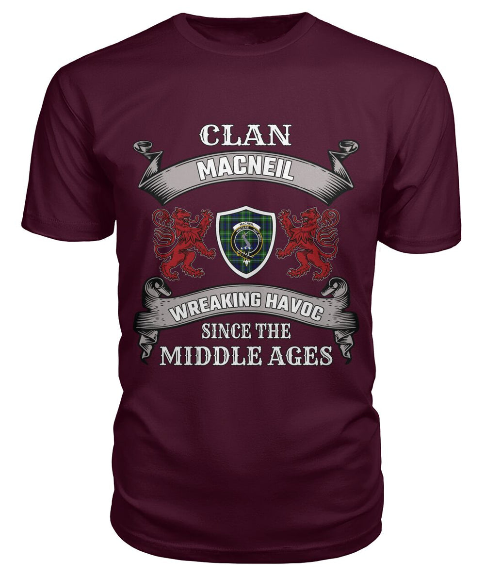 Clan MacNeil of Colonsay Tartan 2D T-ShirtFH49 MacNeil of Colonsay Tartan 2D T-Shirt Tartan T-Shirt Maroon S MacNeil of Colonsay Tartan 2D T-Shirt