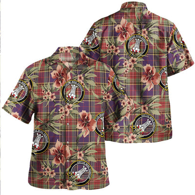 Beaton Weathered Tartan Clan Crest Badge Aloha Hawaiian Shirt Tropical Old Style MU30