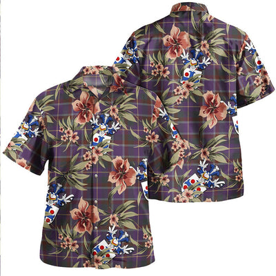Belfrage (Belfarge) Weathered Tartan Clan Crest Badge Aloha Hawaiian Shirt Tropical Old Style UH82