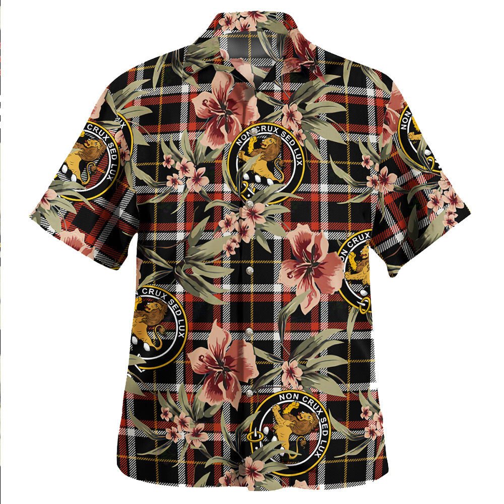 Black (DCD) Ancient Tartan Clan Crest Badge Aloha Hawaiian Shirt Tropical Old Style GL99 Black (DCD) Ancient Tartan Tartan Today