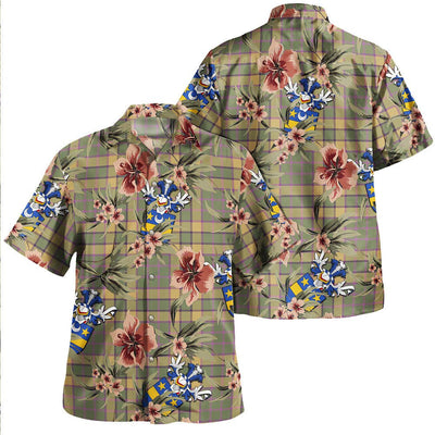 Blackwood Weathered Tartan Clan Crest Badge Aloha Hawaiian Shirt Tropical Old Style XR47